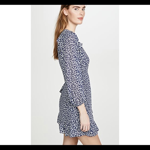 Reformation Quest Soho Blue Floral Dress Size 2 - Picture 5 of 16